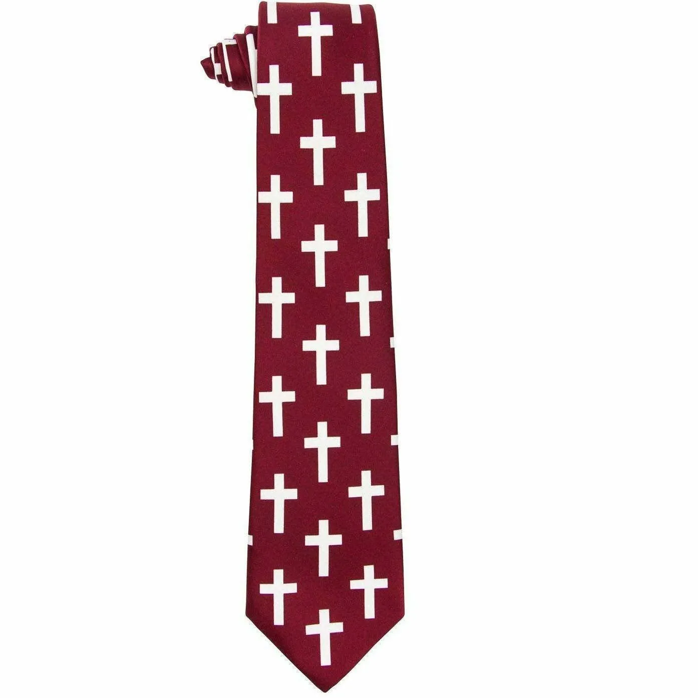 Vittorio Farina Men's Religious Satin Necktie & Pocket Square