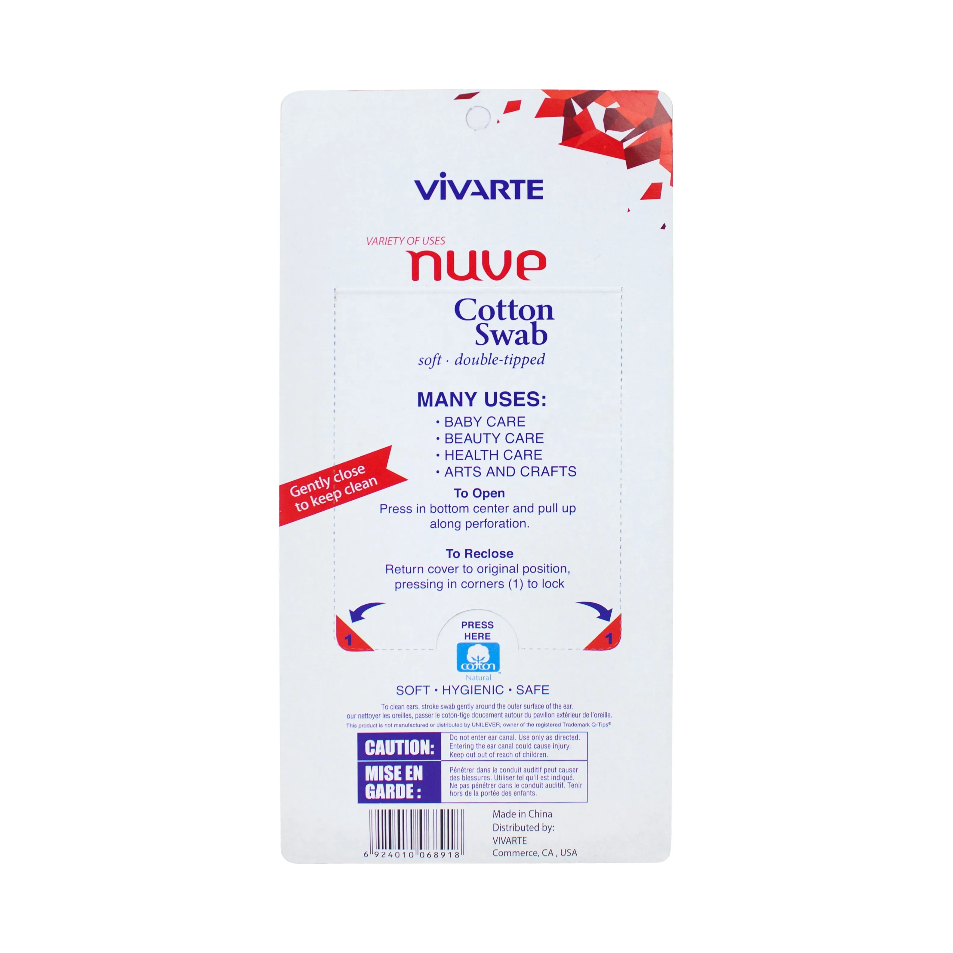 Vivarte Nuve Cotton Wood Swabs 550 Pieces