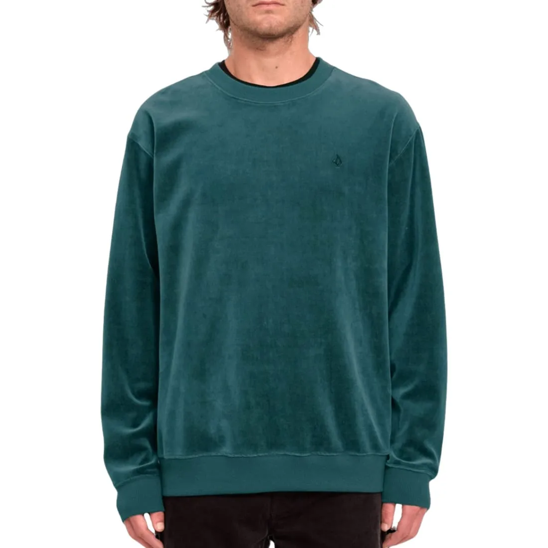 Volcom Single Stone Velvet Crew - Evergreen