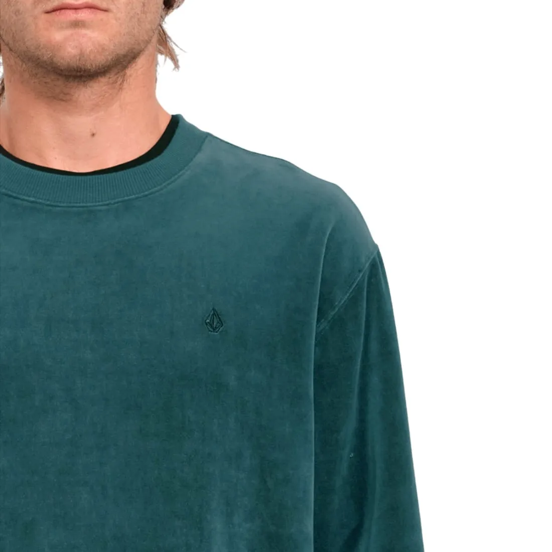 Volcom Single Stone Velvet Crew - Evergreen