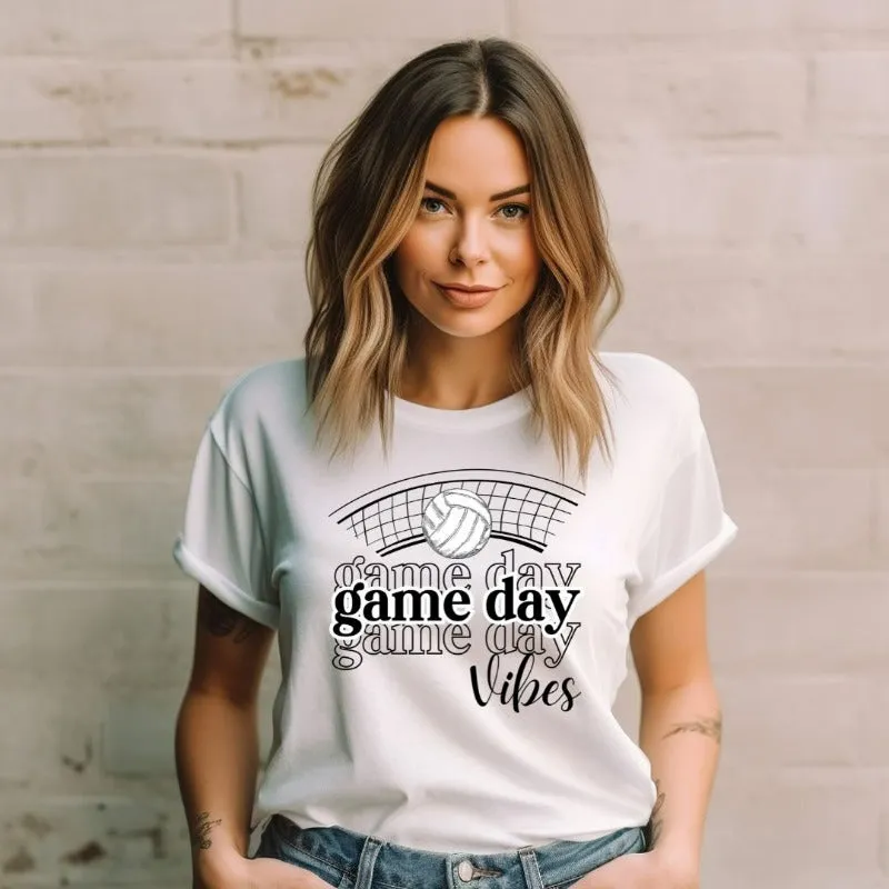 Volleyball Game Day Vibes Graphic Tee