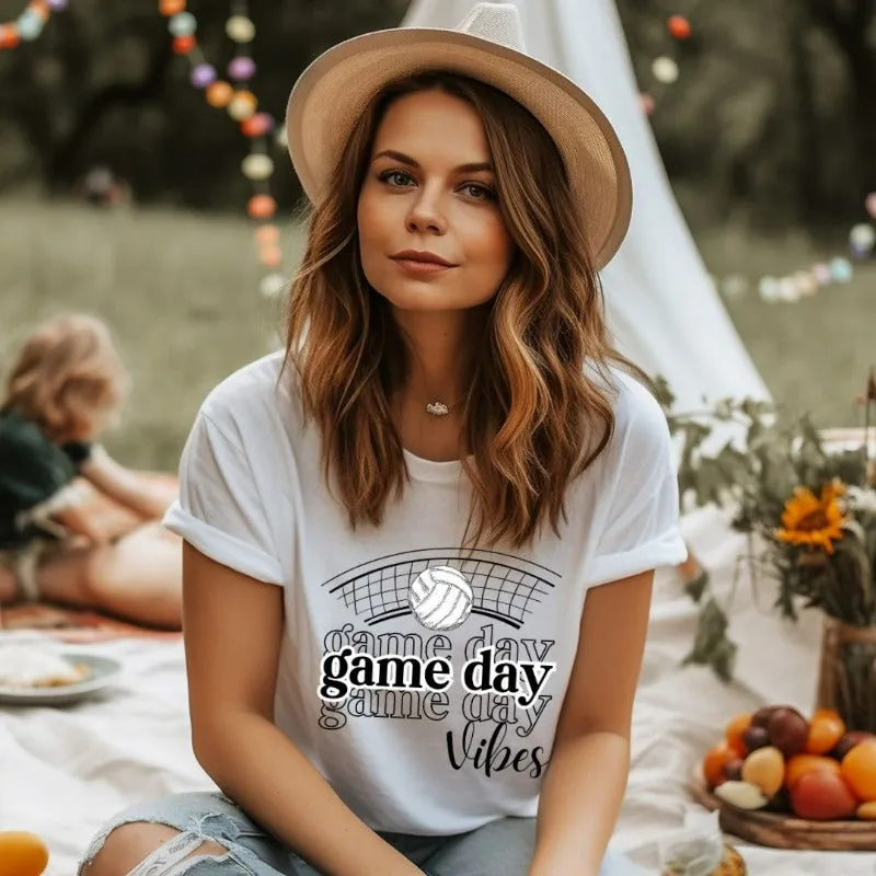 Volleyball Game Day Vibes Graphic Tee