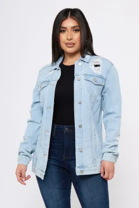 Voodoo Child - Distressed Denim Jacket