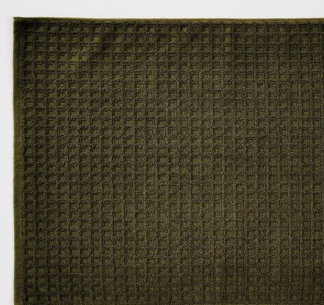 Waffle 840GSM Cotton Bath Mat Khaki