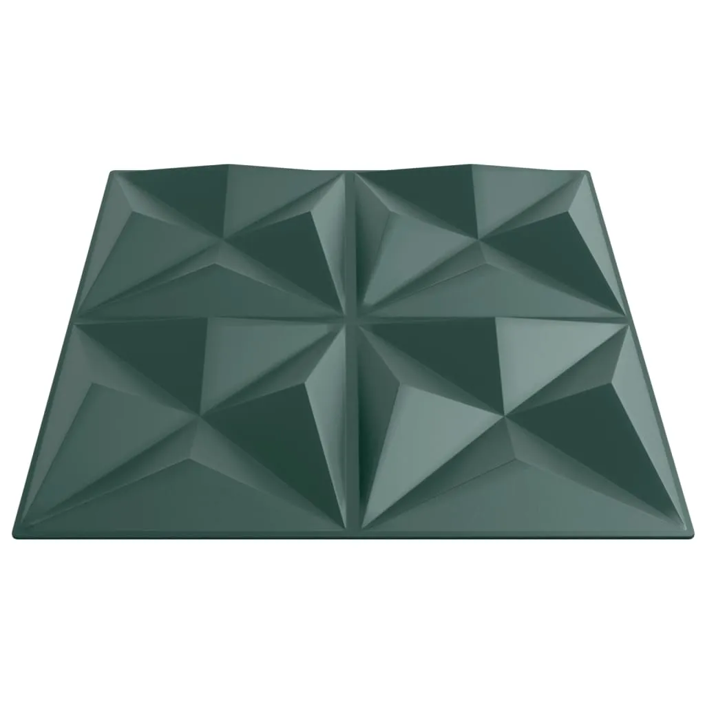 Wall Panels 24 pcs Green 50x50 cm XPS 6 m² Origami