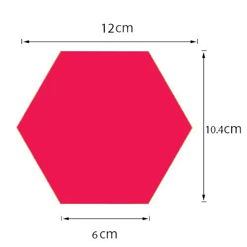 Wall1ders Hexagon 10 Red 10 Black Acrylic Mirror Stickers for Wall, Decorative Items Home Decoration for Bedroom, Living Room, Office, Study Room