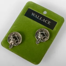 Wallace Clan Crest Pewter Cufflinks