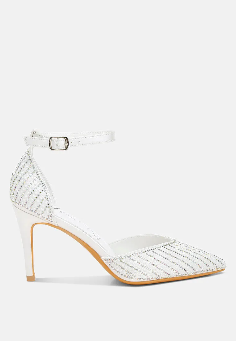 Wanda Pearls & Sequins Embellished Stiletto Sandals