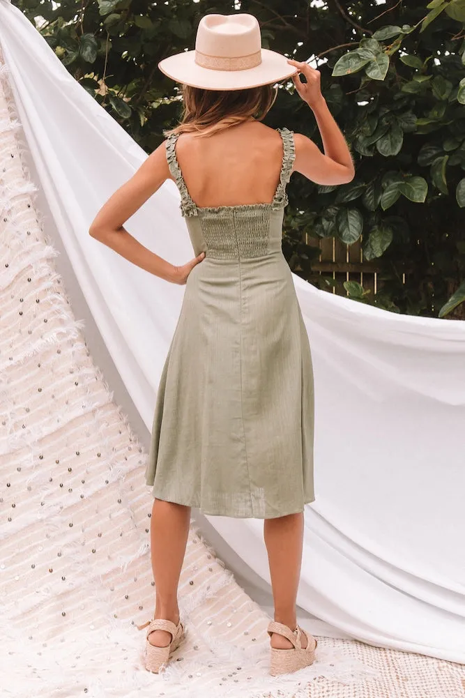 Wandermere Midi Dress Olive