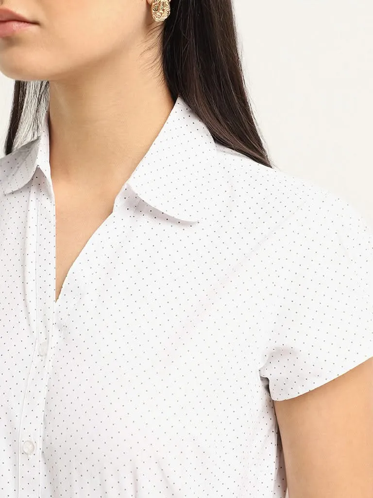 Wardrobe White Printed Shirt