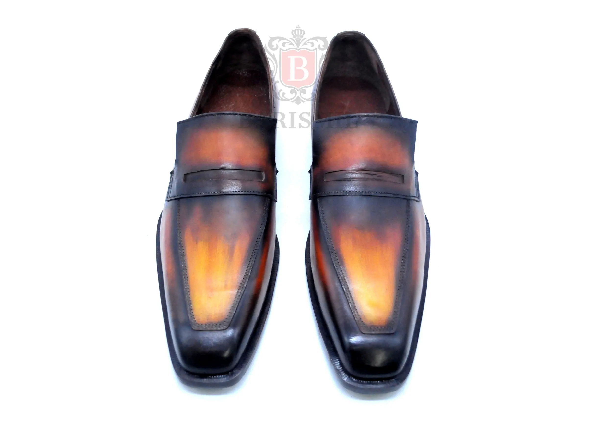 Warsaw II - Tan Patina Two-Tone Loafers