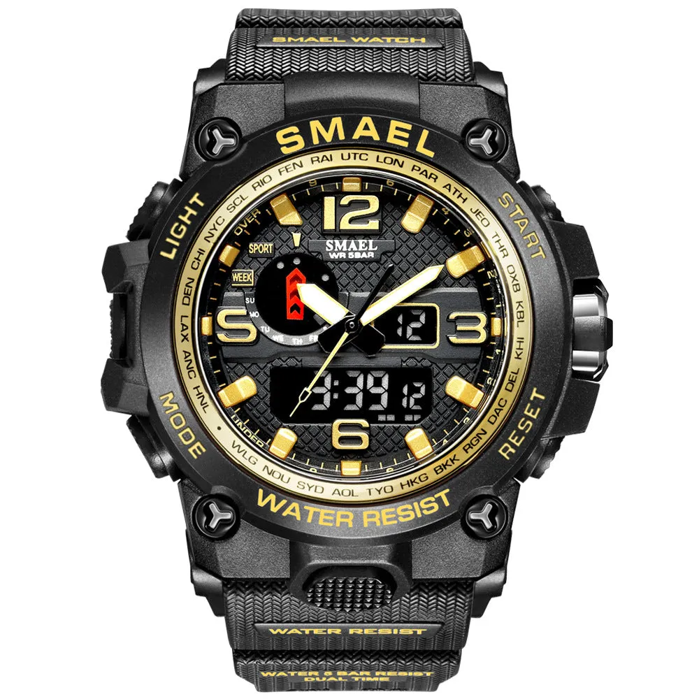 Warwolf 2 Special Forces Luminous Multi-Functional Waterproof Double Display Men Middle School Student Sports Outdoor Large Dial Watch Men