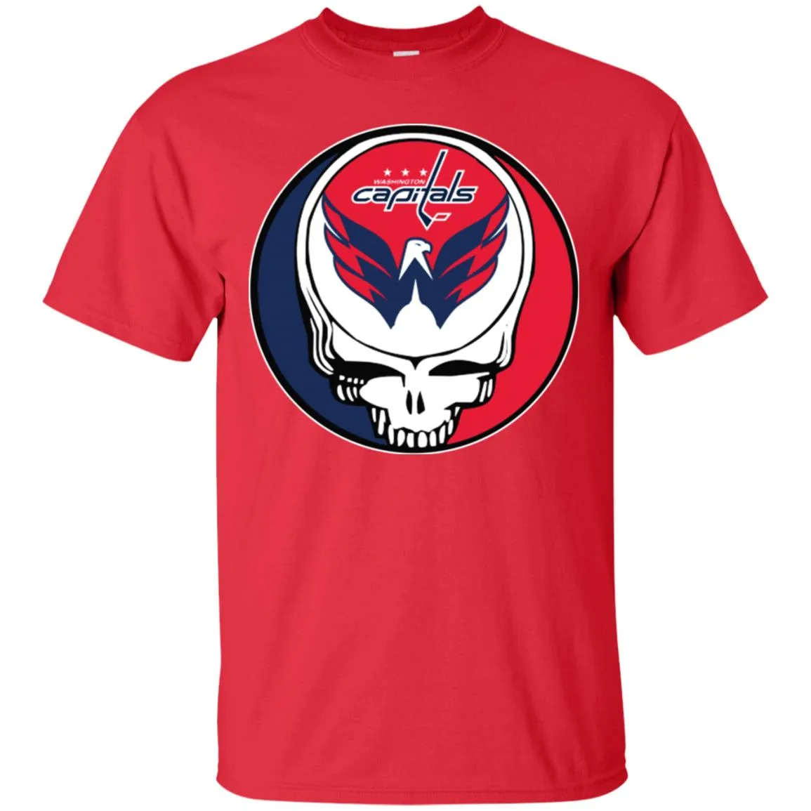 Washington Capitals Grateful Dead Steal Your Face Hockey Nhl Shirts