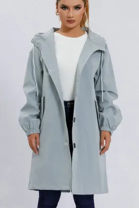 Water Resistant Windbreaker Hooded Coat