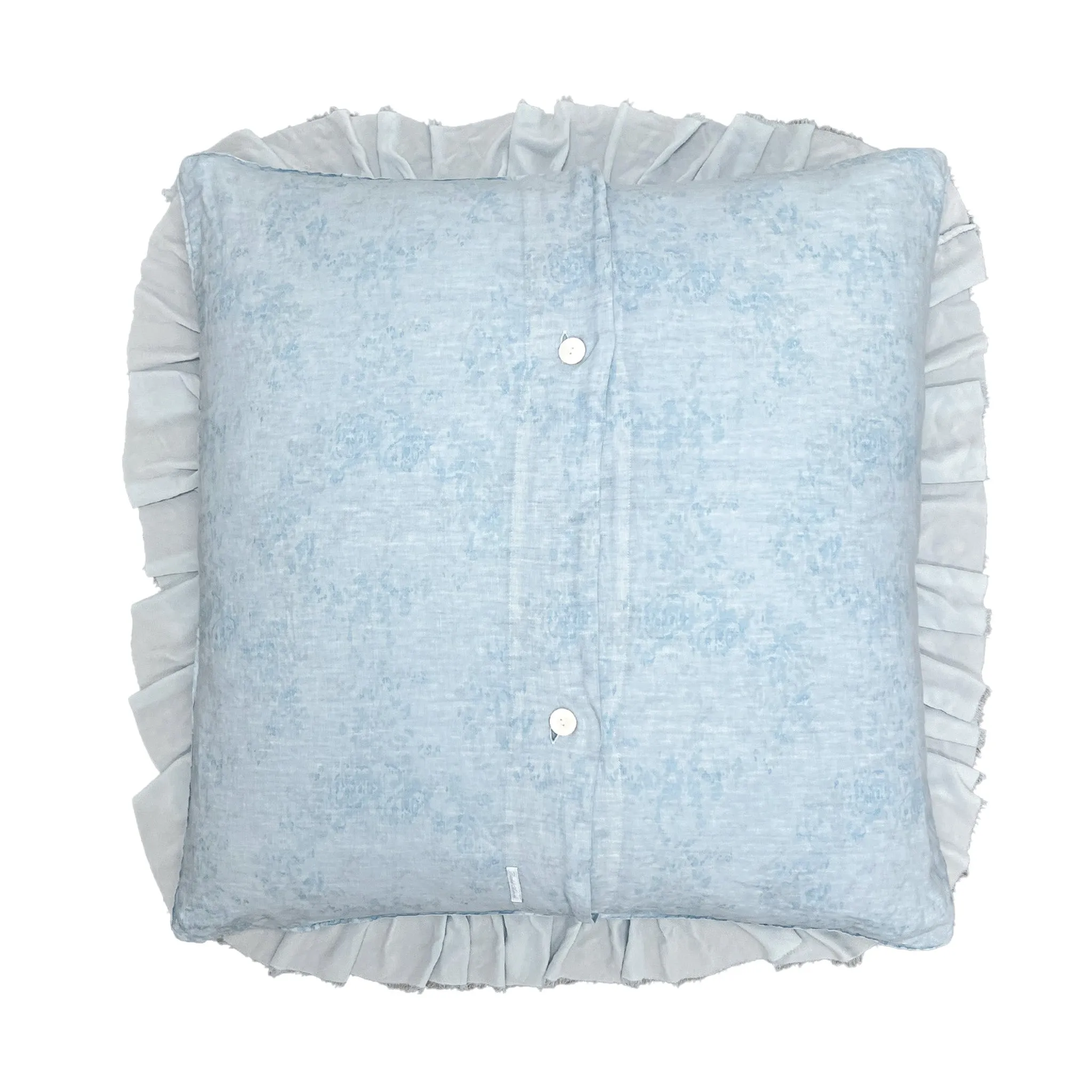 Watermark Overdye Blue Velvet Euro Pillow