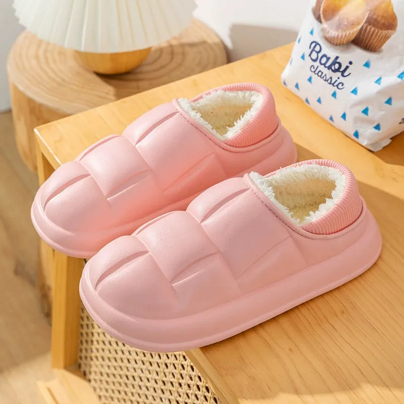 Waterproof Fleece Cotton Slippers for Women