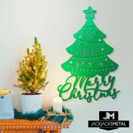 We Wish You A Merry Christmas Metal Sign