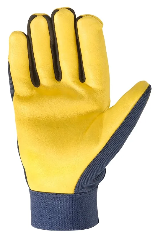 Wells Lamont 3207-XL Work Gloves, Men's, XL, Spandex Back, Blue/Gold/Yellow :PR: QUANTITY: 1