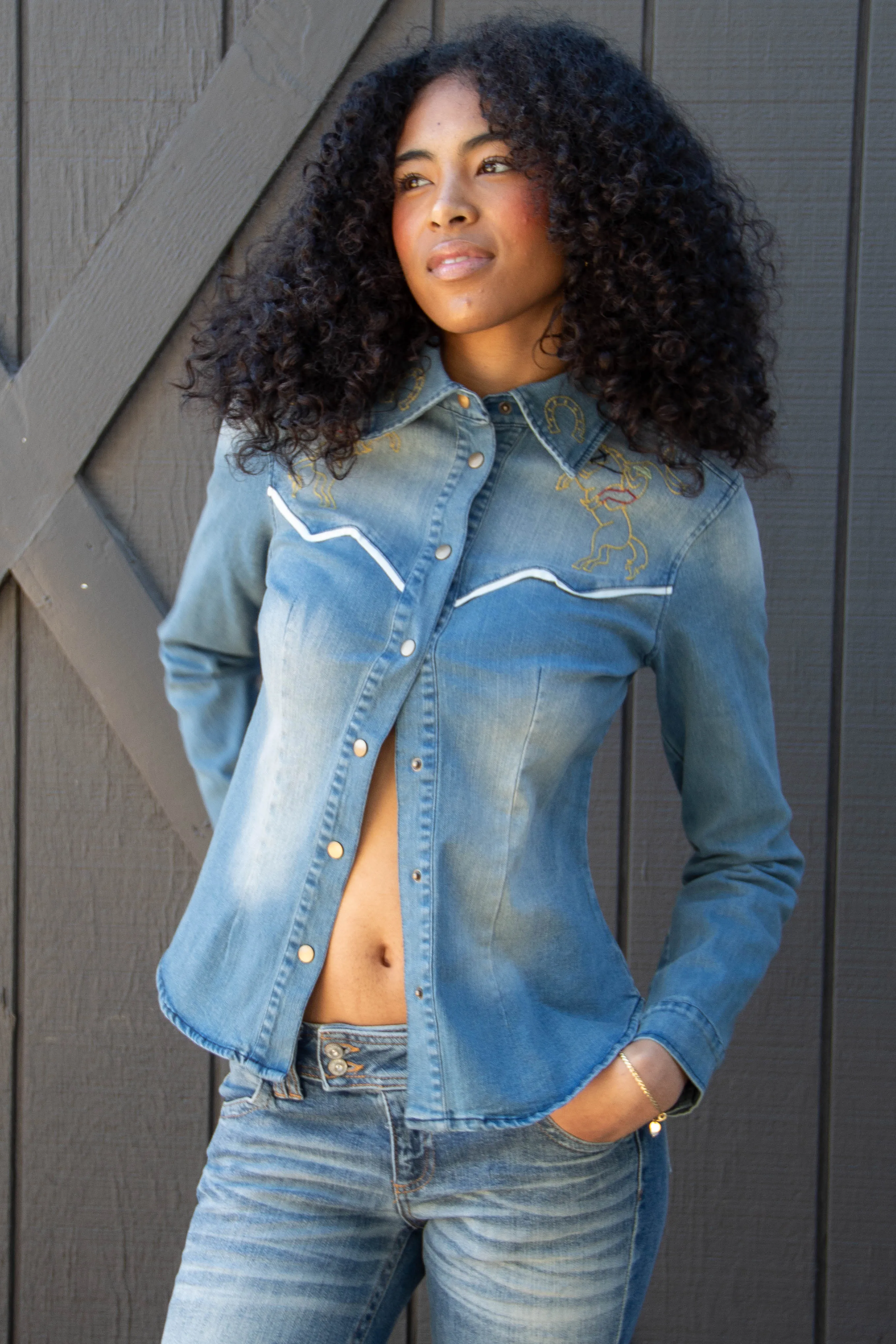 Western Embroidered Denim Jacket