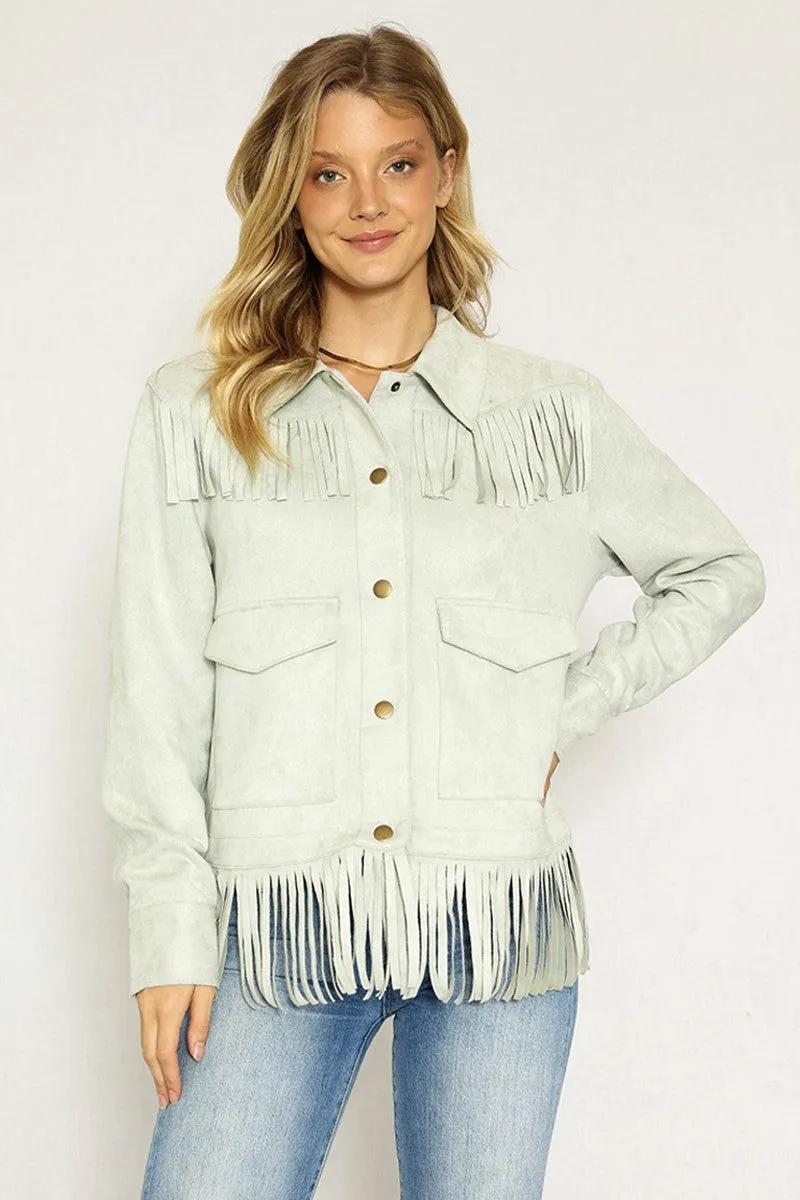 Western fringe jacket