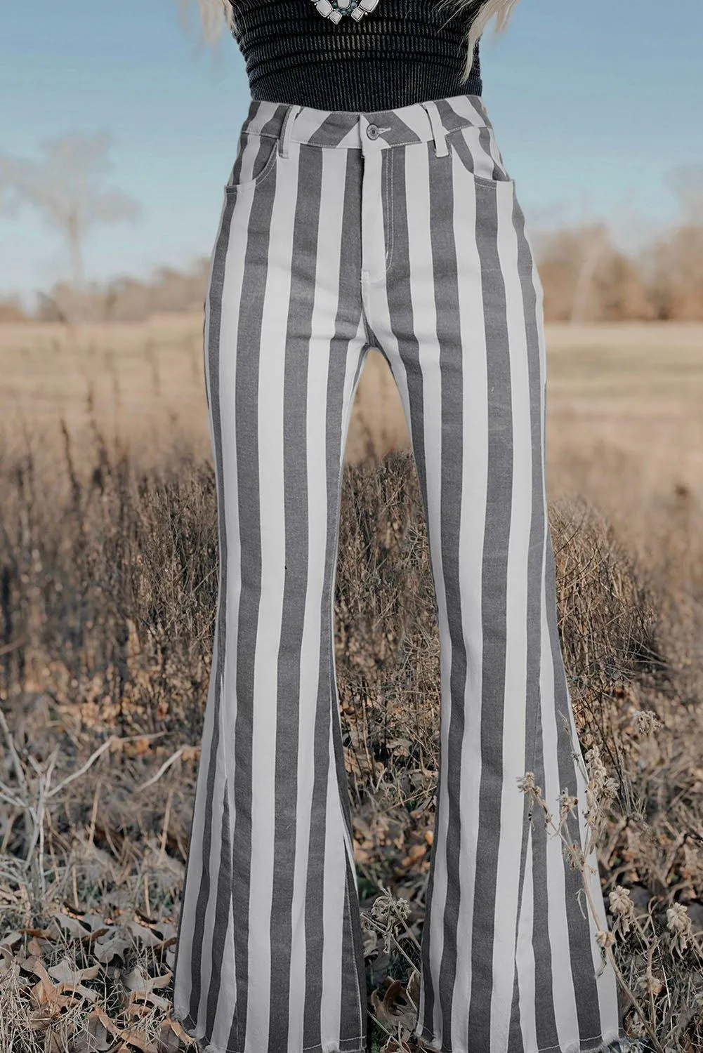 Western Girl Star Stripe Flare Jeans