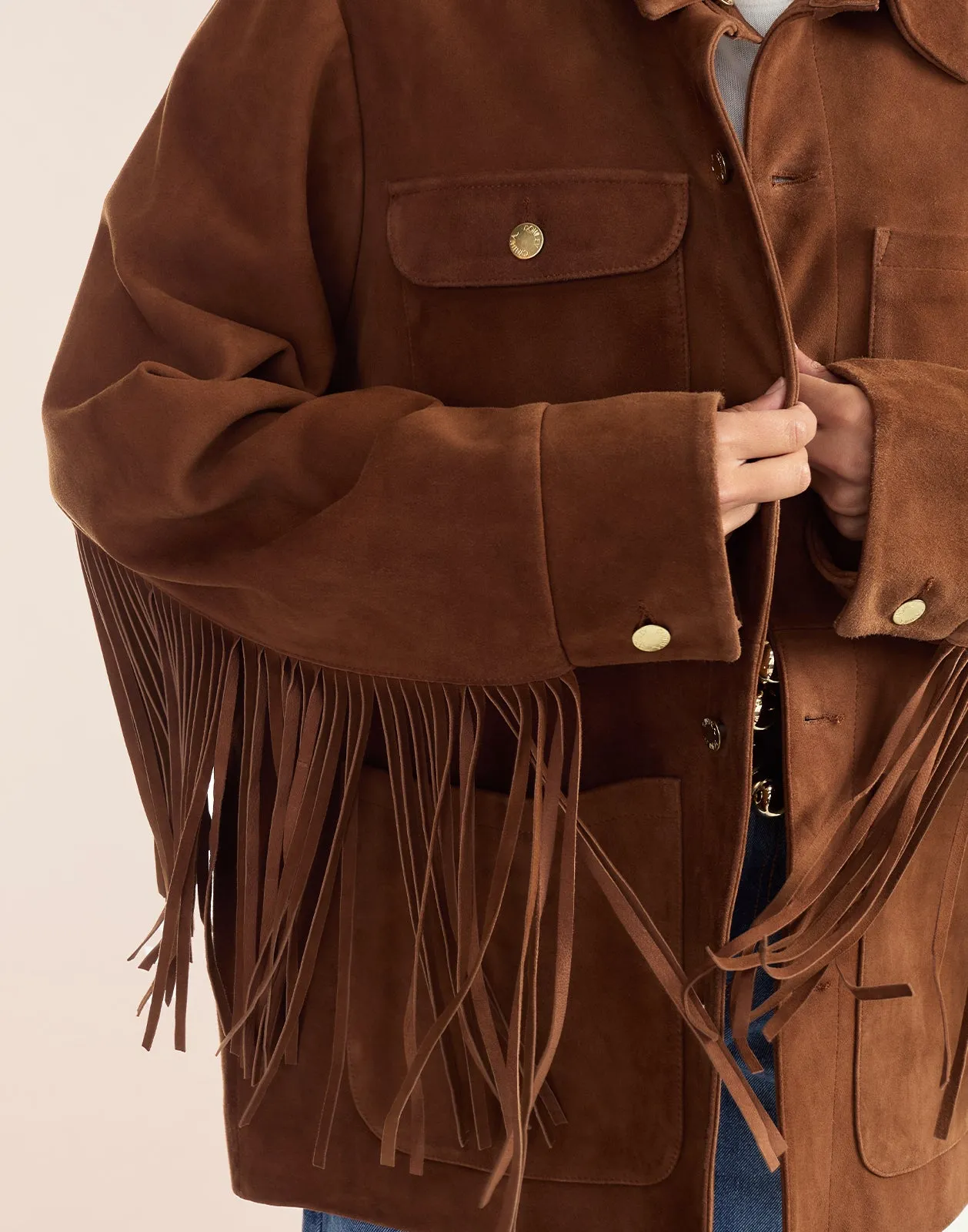 Westward Fringe Suede Jacket