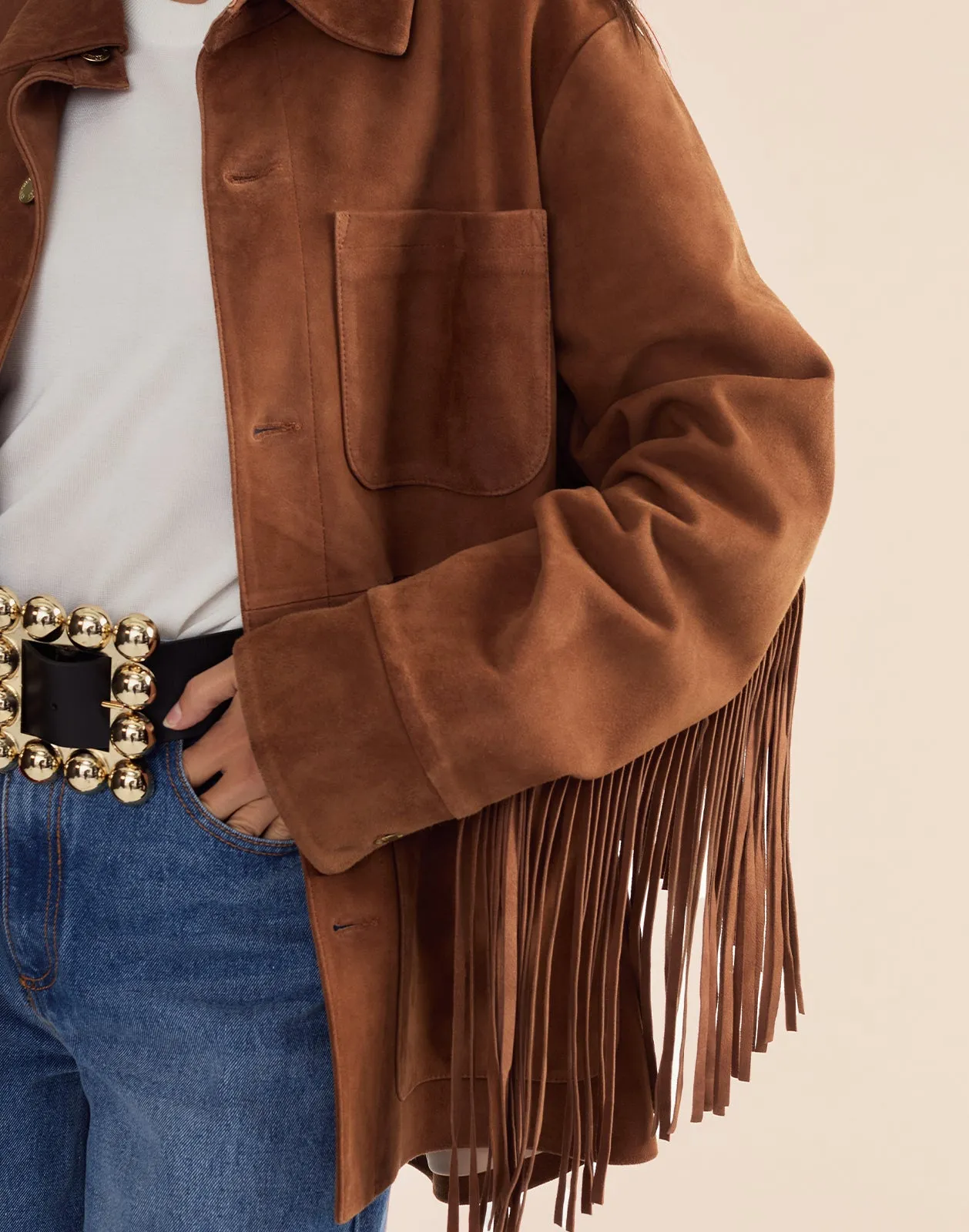 Westward Fringe Suede Jacket