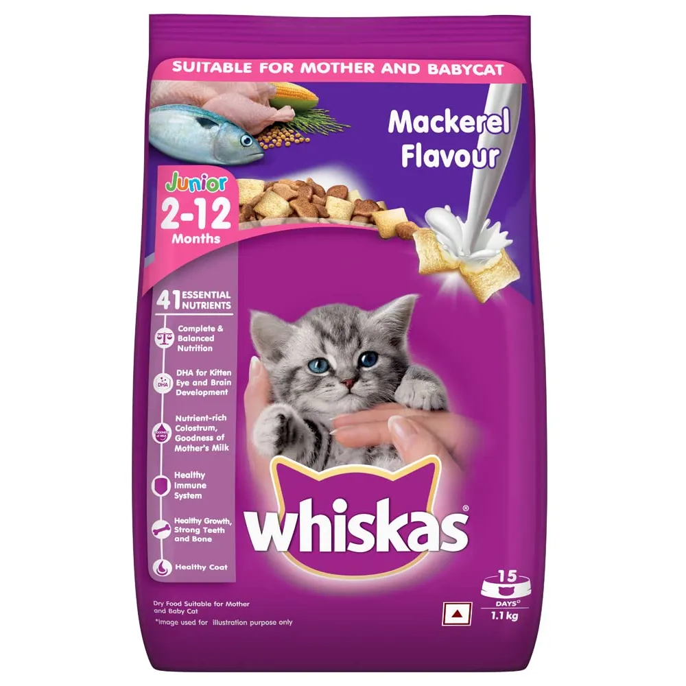 Whiskas Mackerel Flavour Dry Food for Mother and Baby Cat