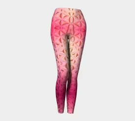 WHITE AND PINK PETALS LEGGINGS | ACIDMATH AI