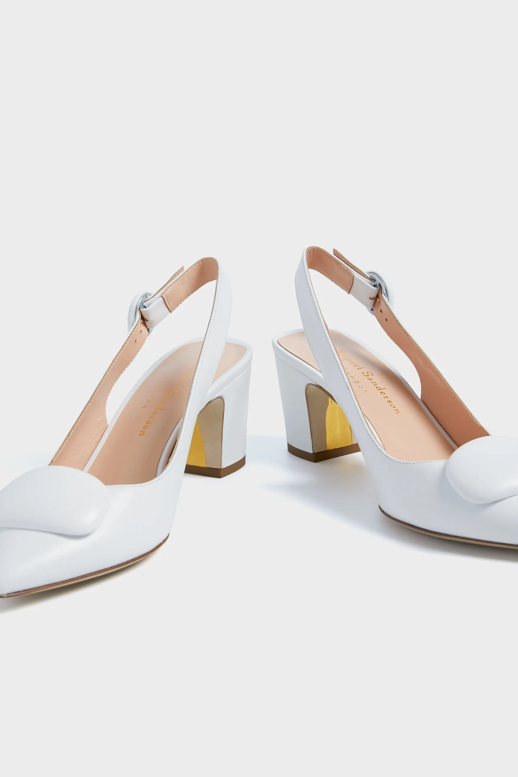 White Calf Marina Heels