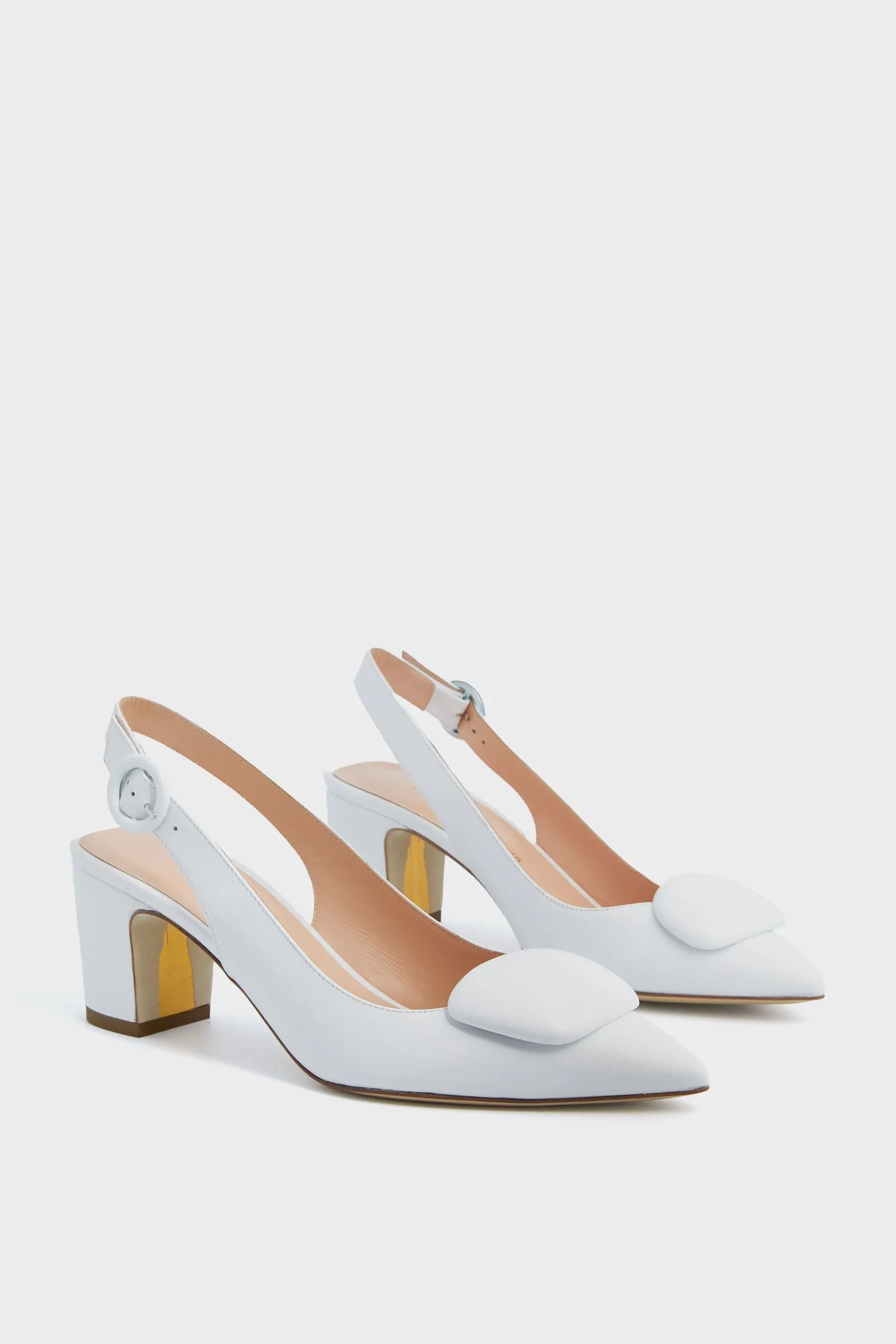 White Calf Marina Heels