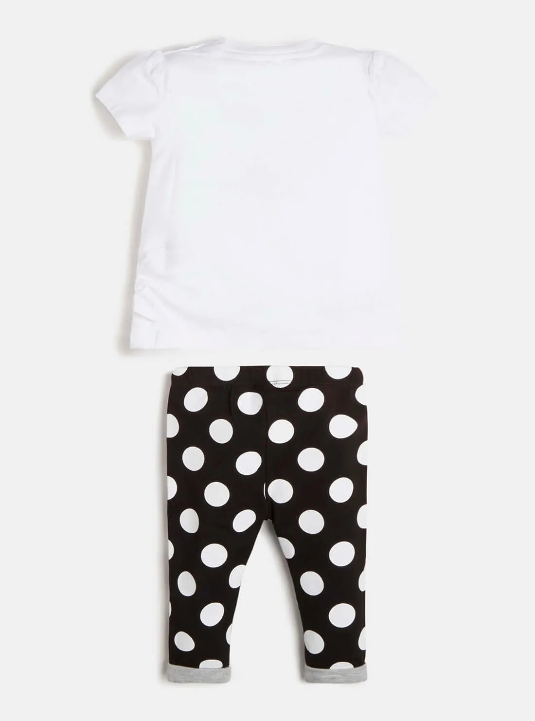 White Multi Polka T-Shirt And Leggings 2-Piece Set (3-18m)