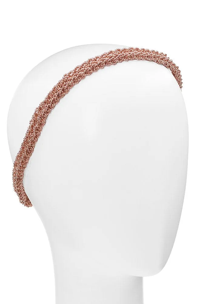 Wide Caviar Beaded Adjustable Headwrap