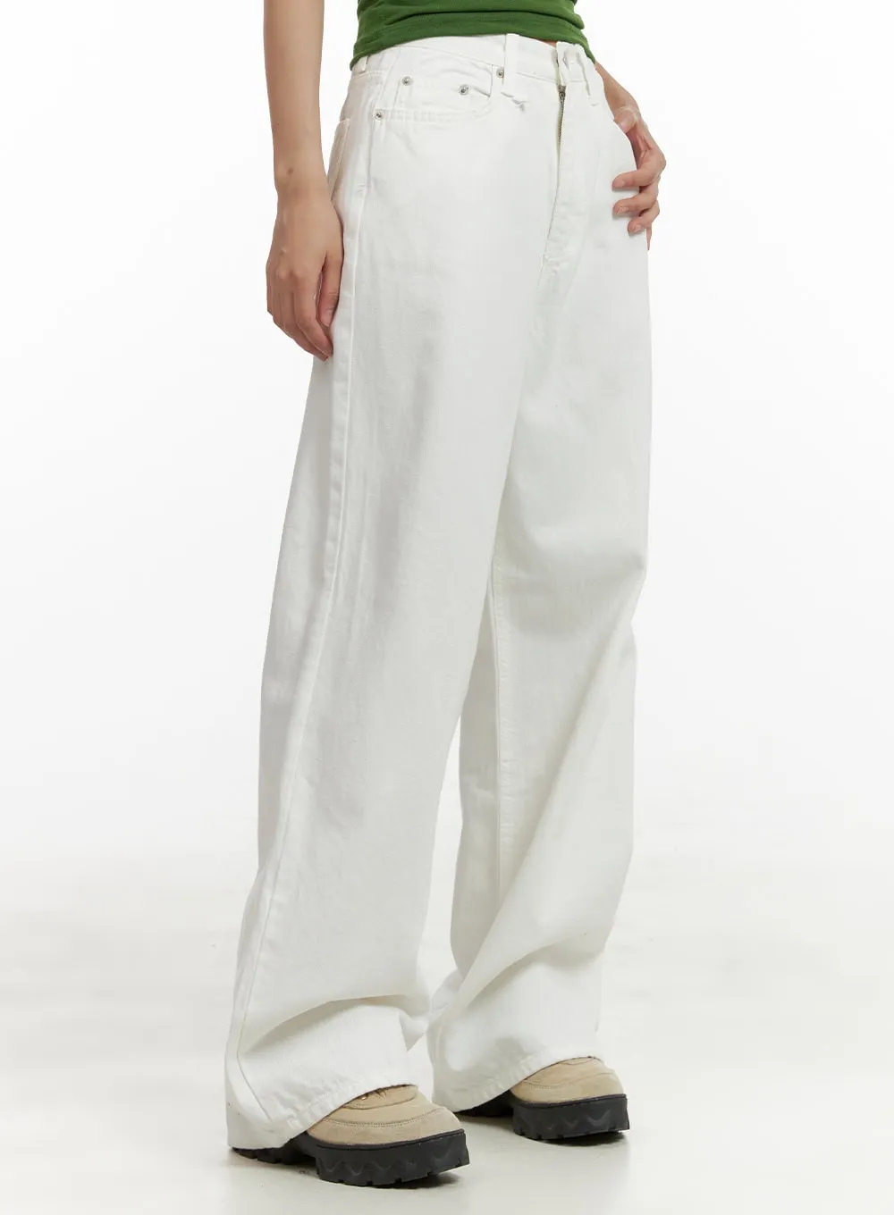 Wide Leg Cotton Trousers CU404