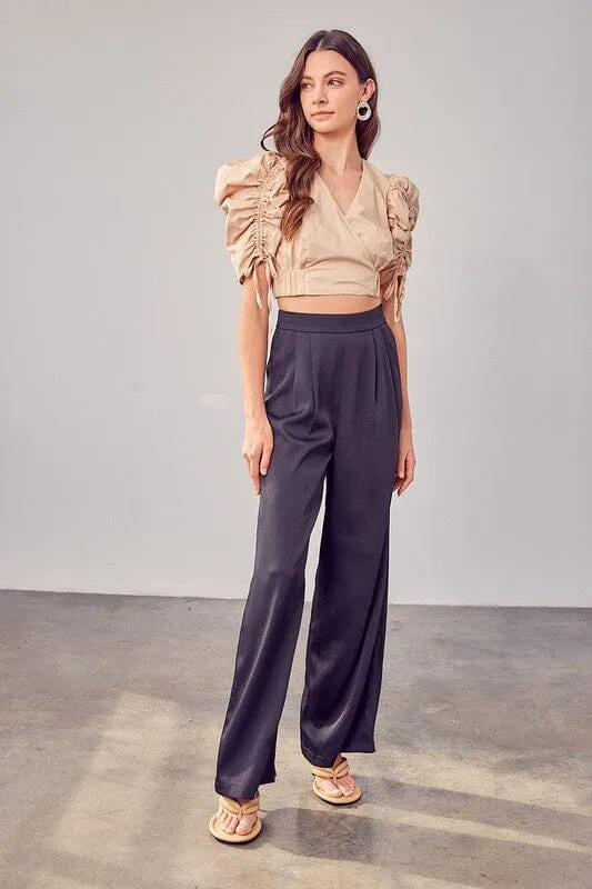 Wide Leg Pants - Black