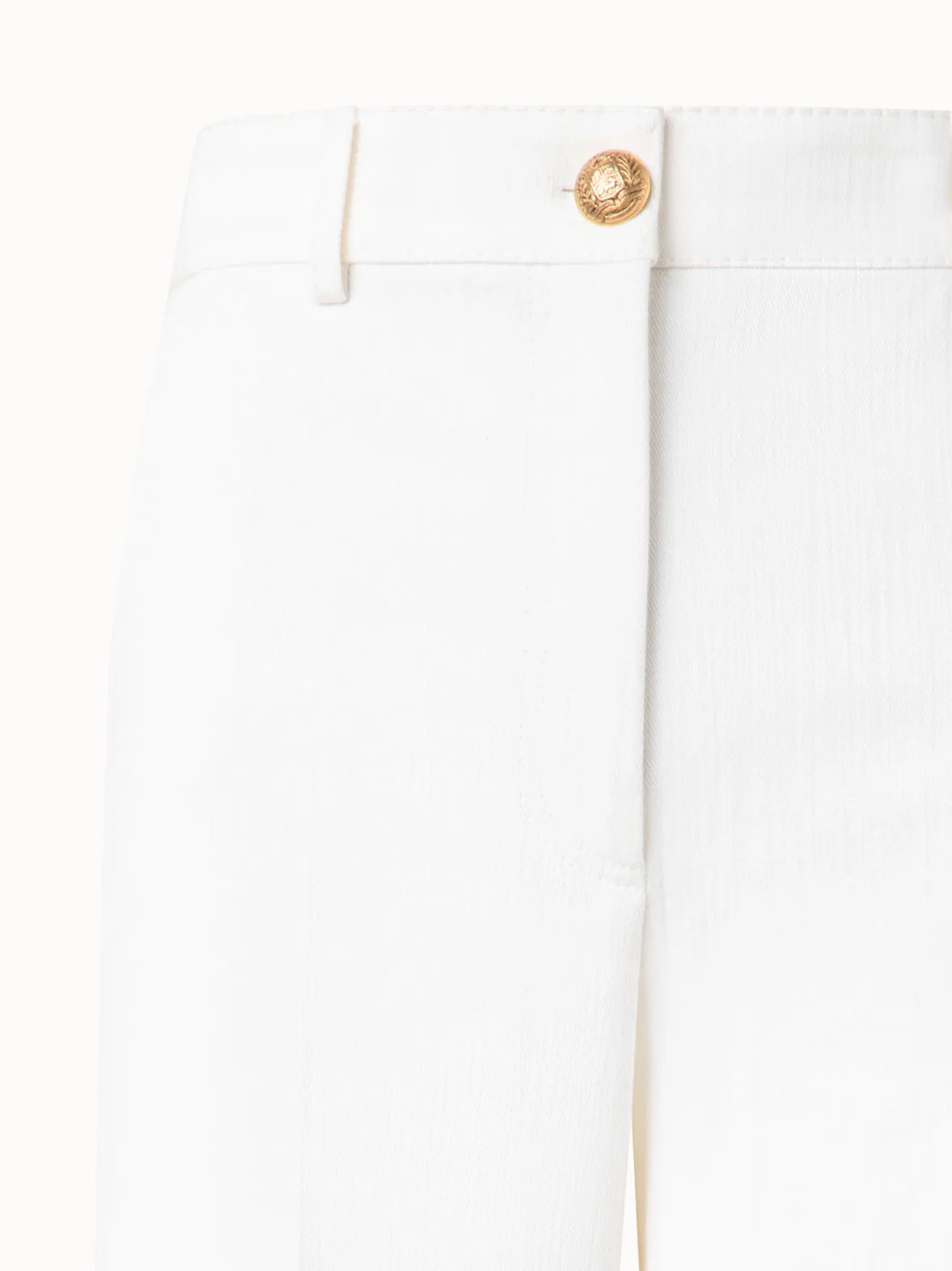 Wide Leg Pants in Cotton Denim