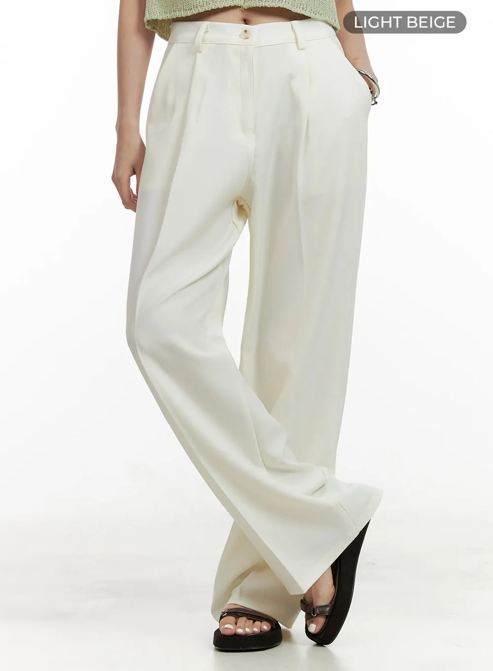 Wide Leg Tailored Trousers OU411