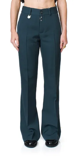 Wide Leg Trousers Petrol