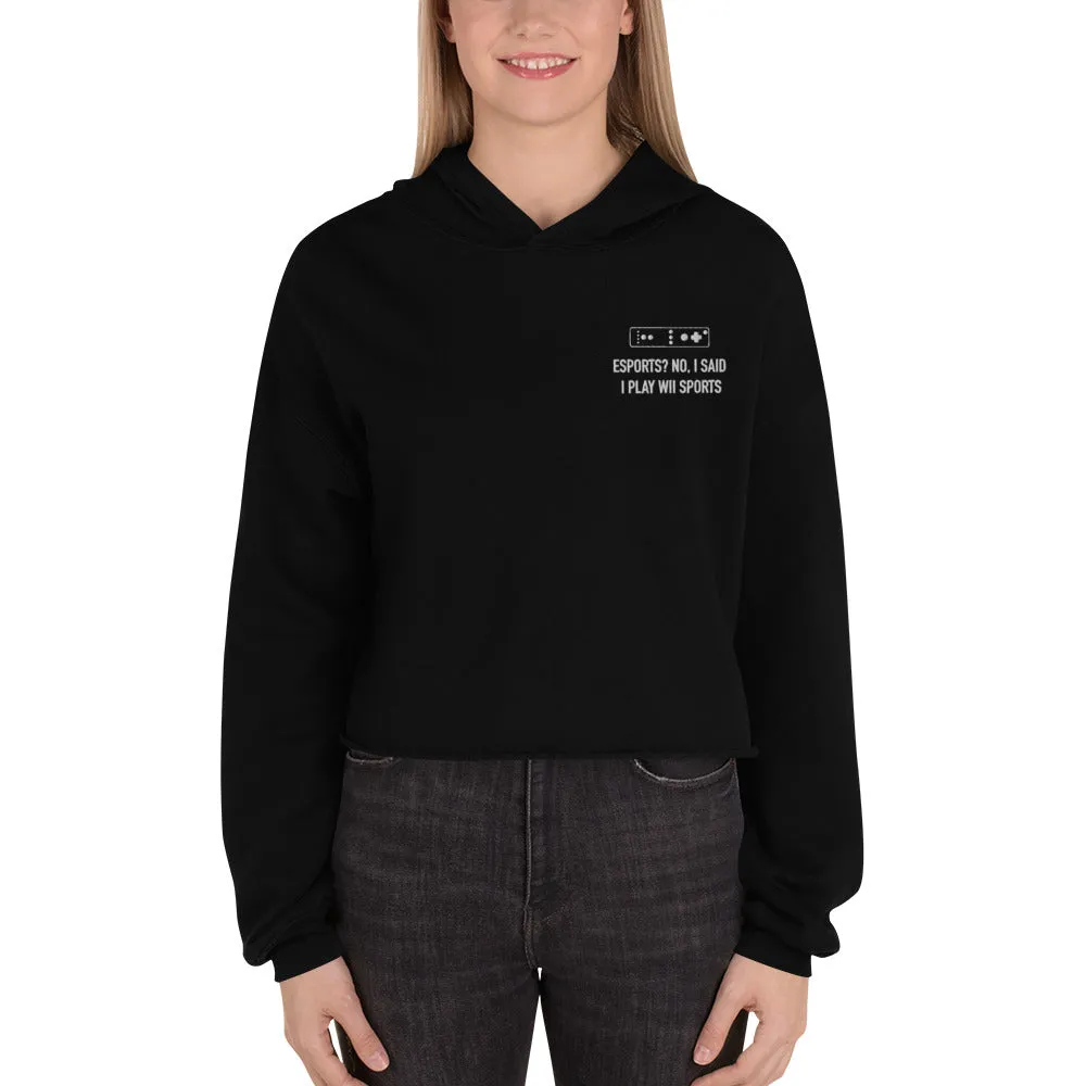 Wii Sports | Embroidered Crop Hoodie | Feminist Gamer