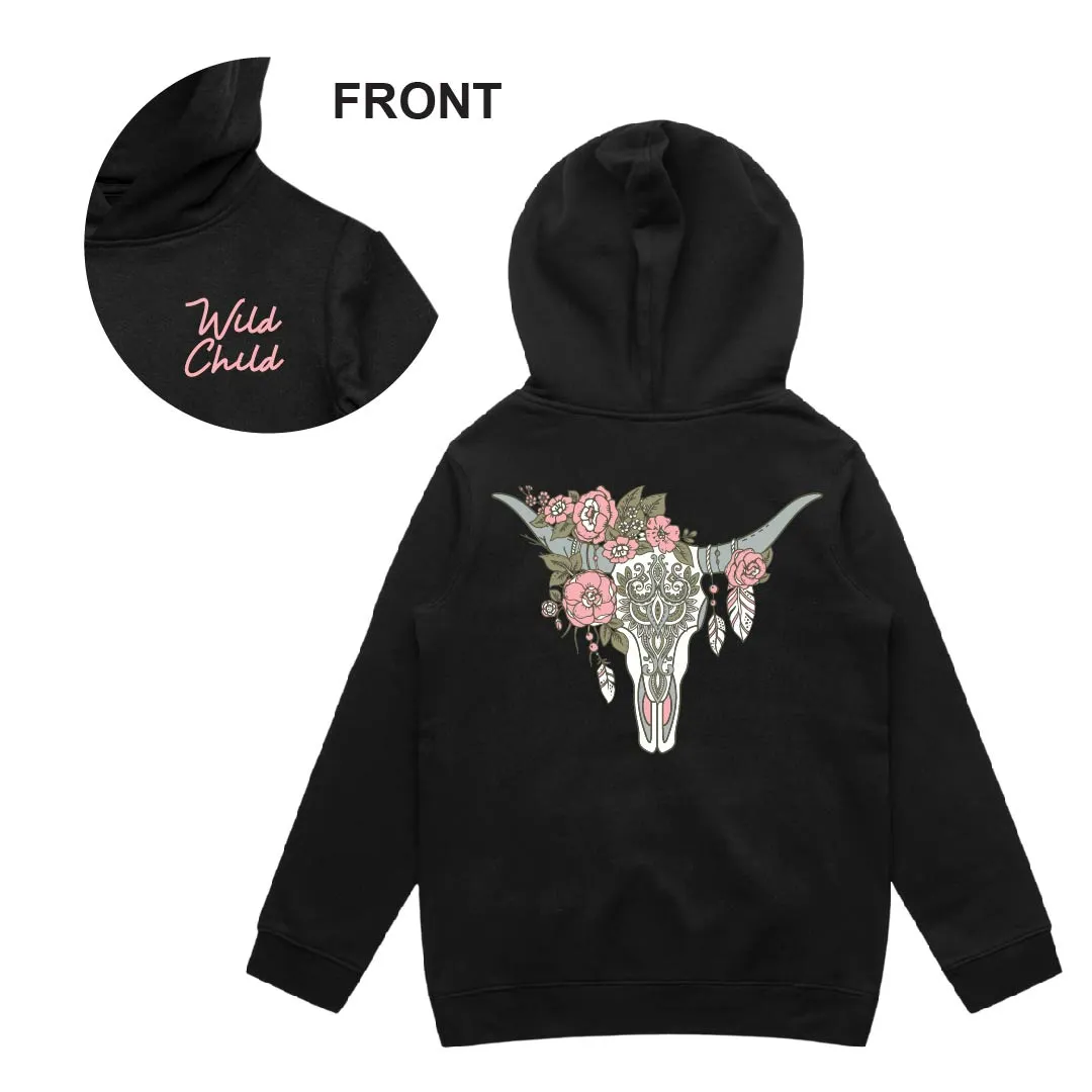 WIld Child Boho Skull Hoodie