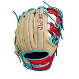 Wilson 2024 A1000 1786 Infield Baseball Glove Blonde/Red/Blue 11.5"