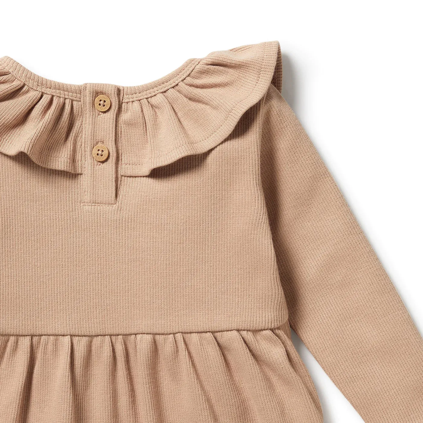 WILSON & FRENCHY FAWN RUFFLE DRESS