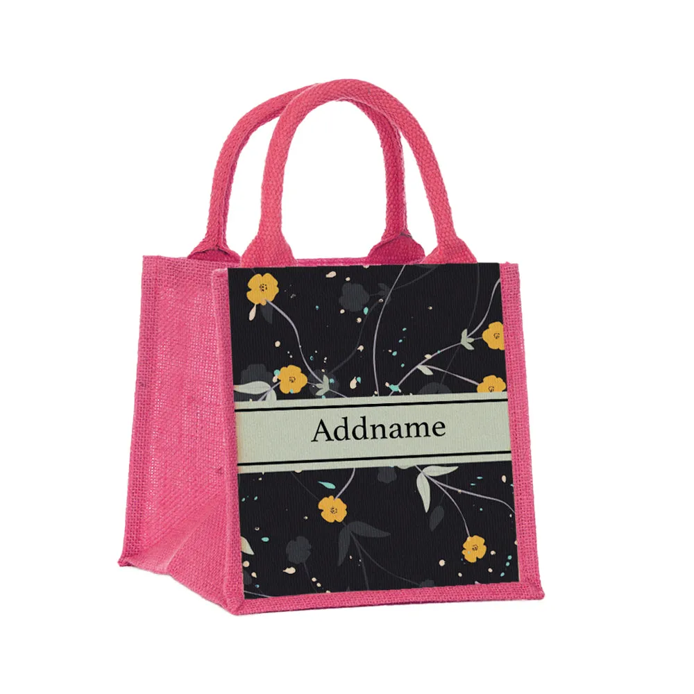 Windflower Jute Tote Bag