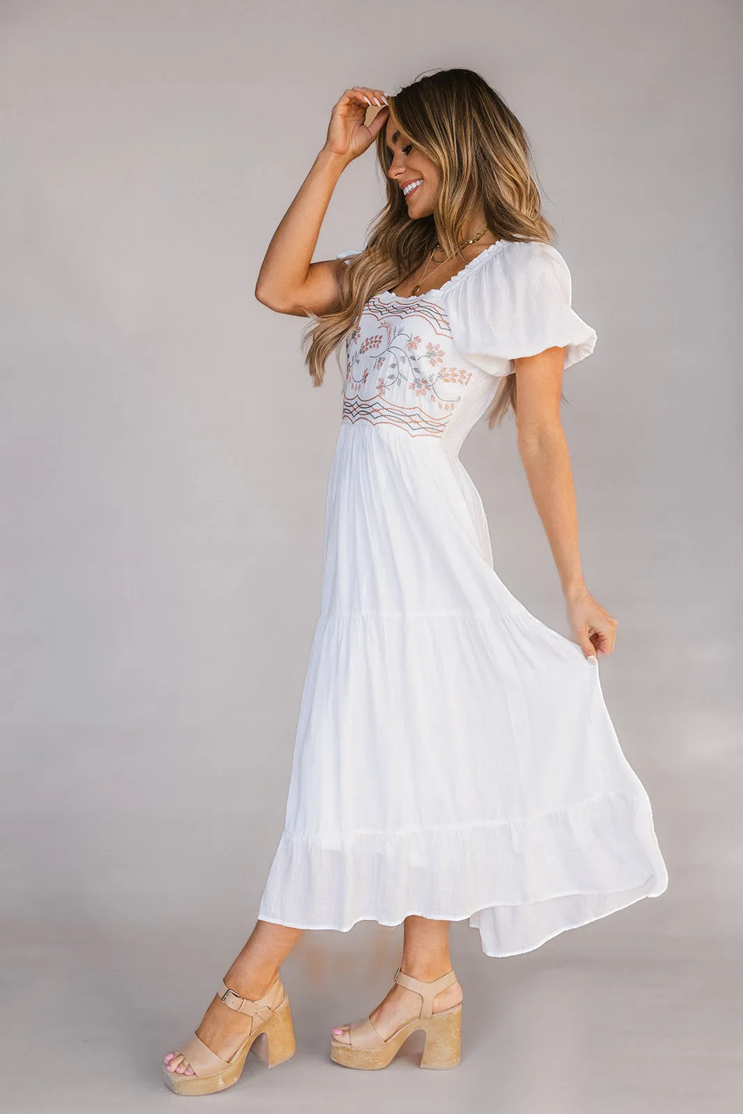 Windswept Dreams Embroidered Maxi Dress