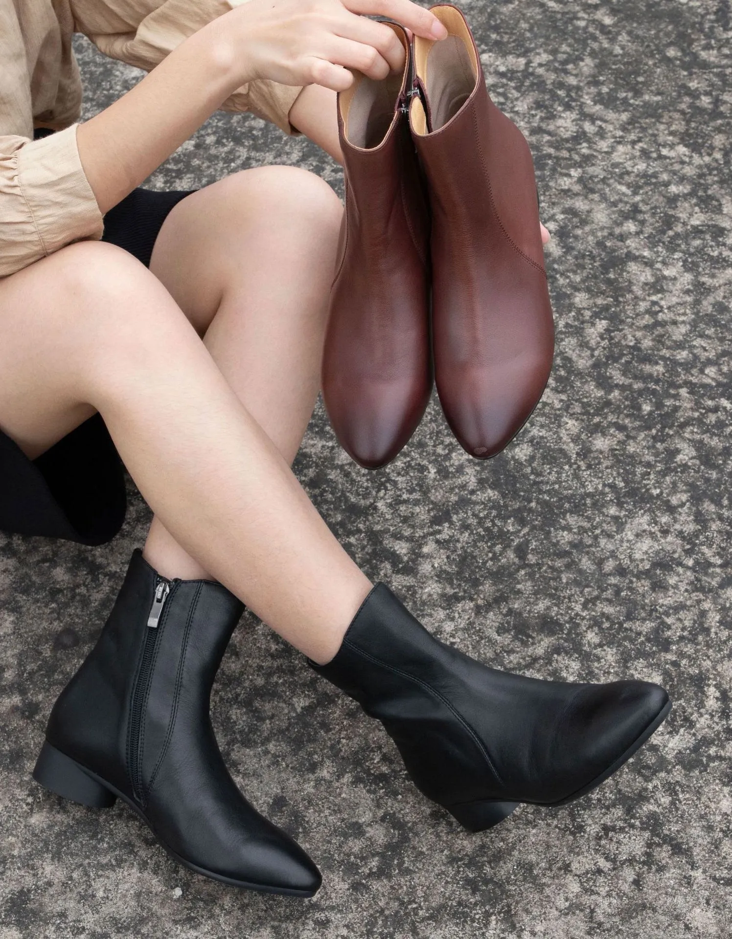 Winter Autumn Pointed Toe Ankle Boots