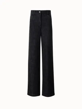 Winter Denim Wide Leg Pants