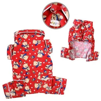 Winter Teddy Bear Flannel Pajamas