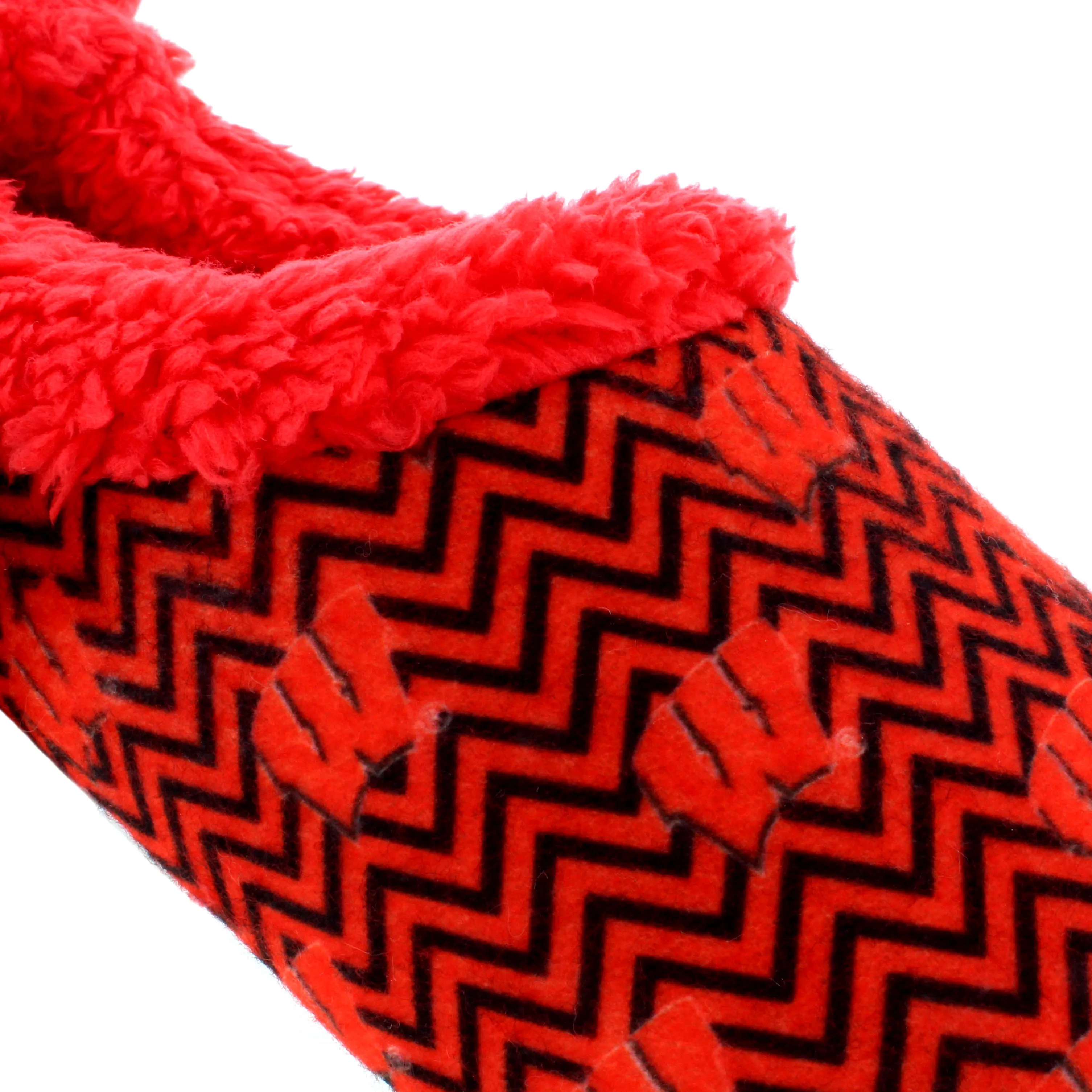 Wisconsin Badgers Chevron Slip On Slippers