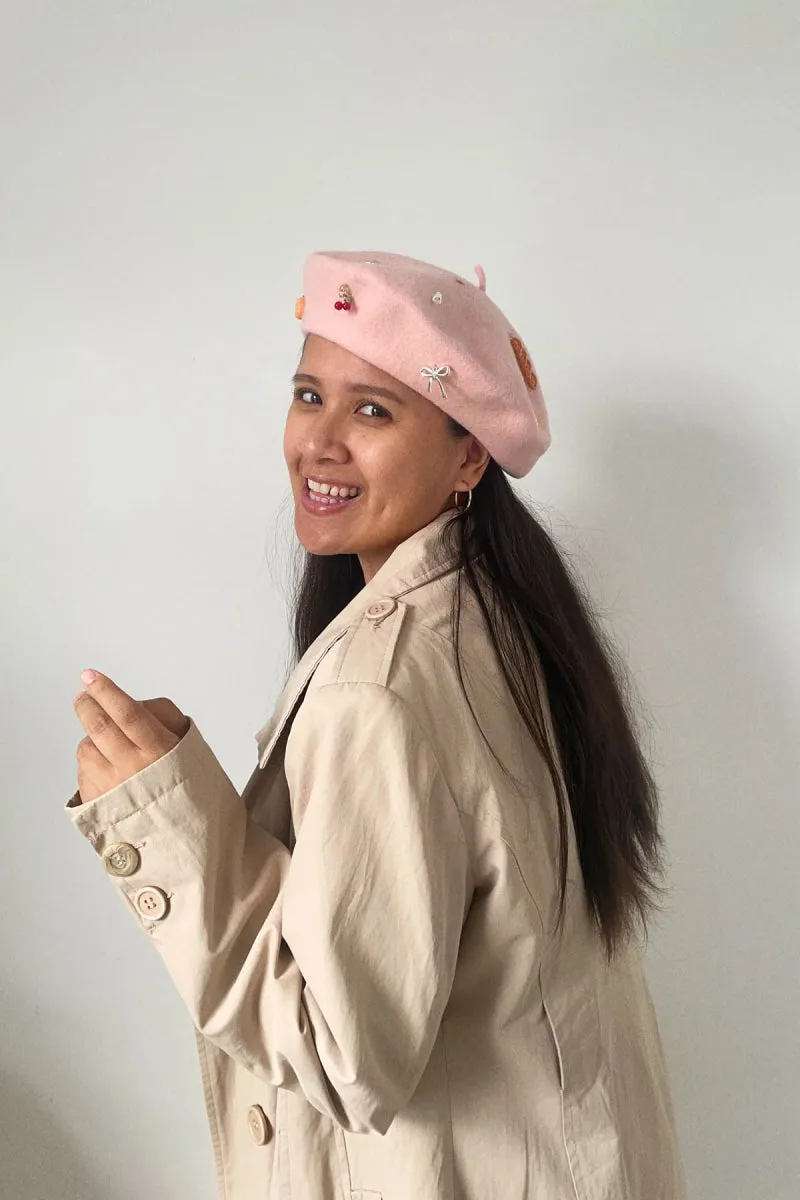 With Nini Trinket Beret (Black or Pink)