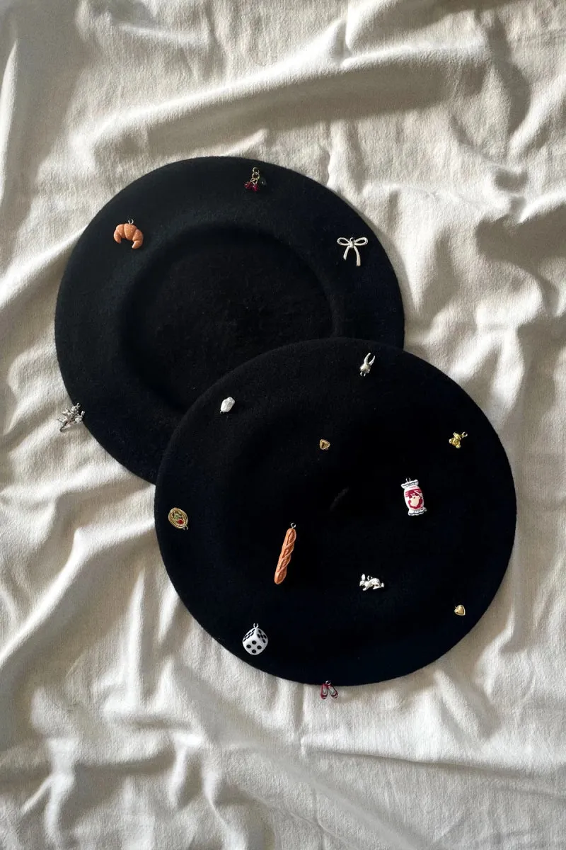 With Nini Trinket Beret (Black or Pink)